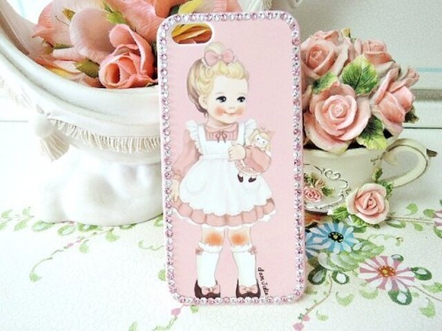iPhone5・5S対応ケース ピンクリボンガールの画像1枚目