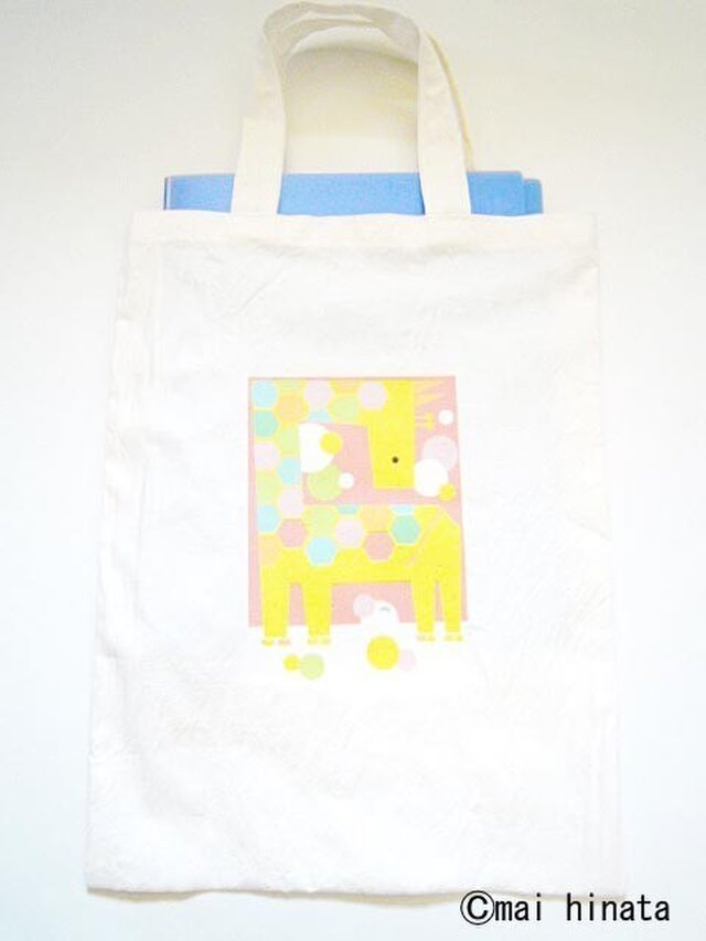きりんのイラストのエコバッグ Iichi ハンドメイド クラフト作品 手仕事品の通販