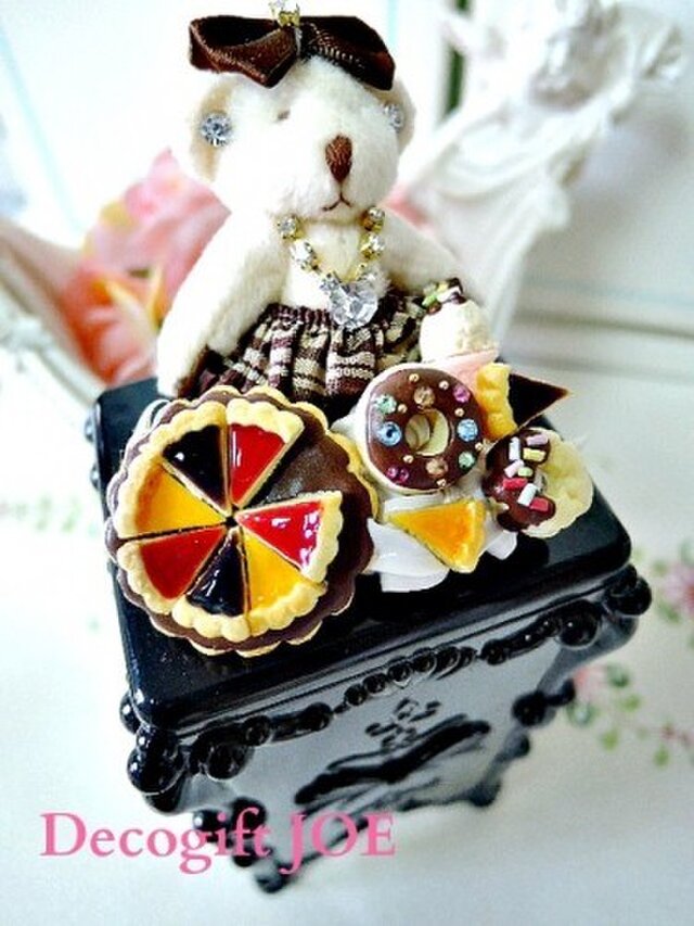 スイーツデコ コットンケース♪ベア&きらきらドーナツの画像1枚目
