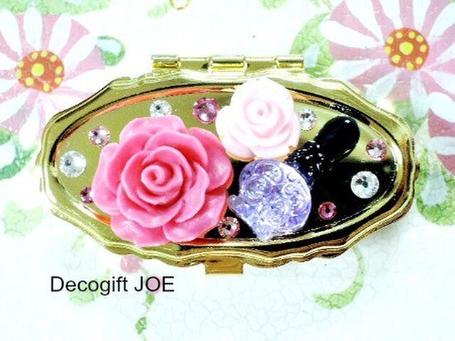 ピルケース スワロフスキーきらきらローズ&マニキュア の画像1枚目