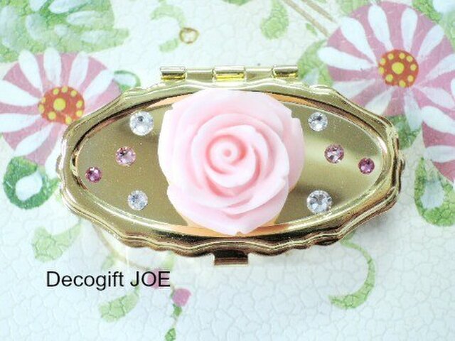 ピルケース スワロフスキーきらきら ローズ(中サイズ)Hの画像1枚目