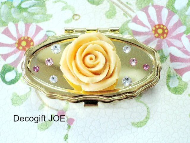 ピルケース スワロフスキーきらきら ローズ(中サイズ)Iの画像1枚目
