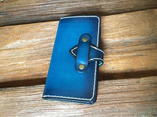 ビンテージブルースマホレザーケースiPhoneなど各スマホ対応 | iichi