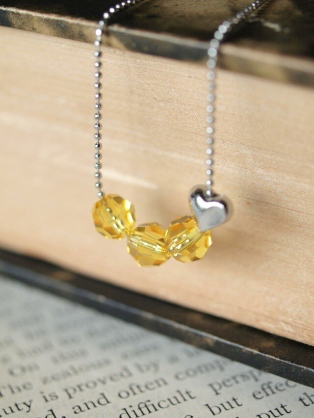 Swarovski のネックレス * レモン *の画像1枚目