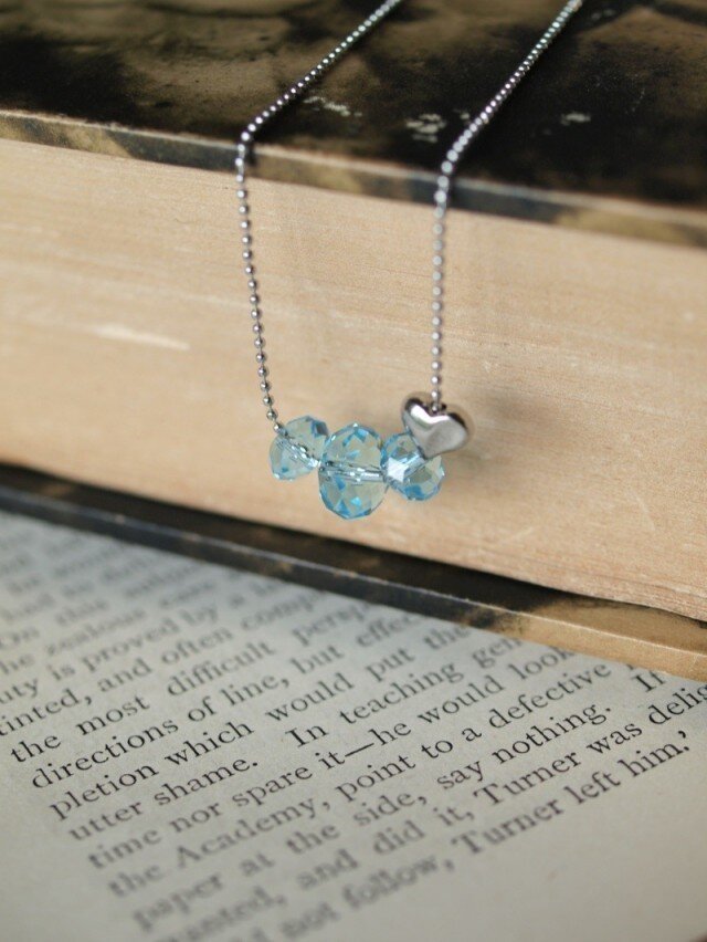 Swarovski のネックレス * アクアマリン *の画像1枚目