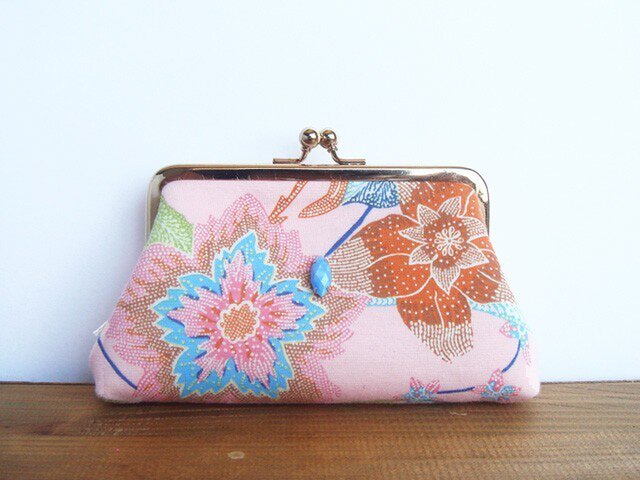 ★【角丸M Pouch】 "ETRO" 大花プリント / 15-PM008の画像1枚目