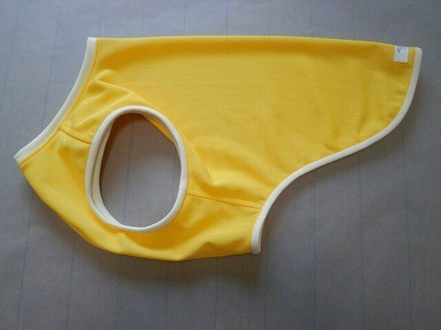 犬服 P様オーダーメイド品:大型犬用タンクトップ(白&黄)の画像1枚目