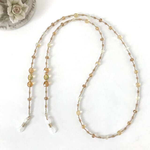 チェコガラス ビーズ メガネチェーン グラスコード メガネストラップ