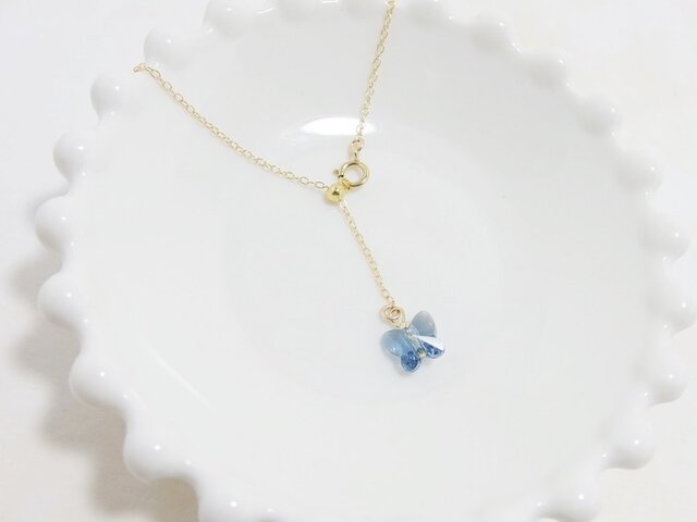 *K14GF***A04 スワロフスキー(蝶)☆アンクレットの画像1枚目