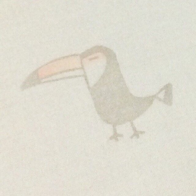 オオハシさん手ぬぐいEの画像1枚目