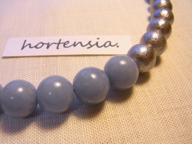 ☆再販☆ cotton pearl×エンジェライトのネックレスの画像1枚目