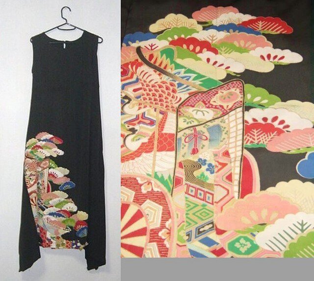 Sold Out♪アンティーク松、御所車留袖ワンピースの画像1枚目