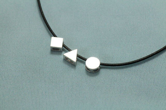まる・さんかく・しかくSILVERペンダント・ネックレスの画像1枚目