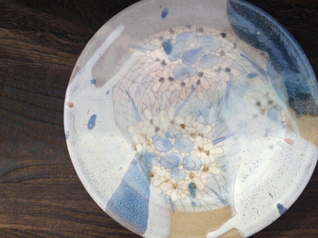 あじさい大皿 23.8cmの画像1枚目