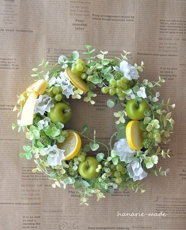 order lさま Fresh fruits wreath:a・g・lの画像1枚目