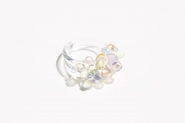 Glass bead リング パステルカラーmix の画像1枚目