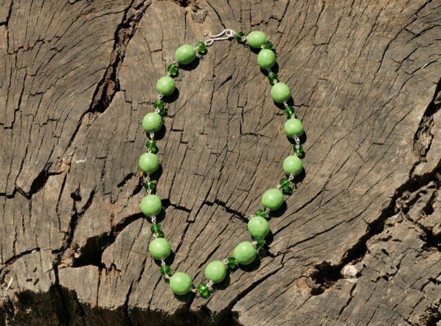 手作りビーズネックレス - メロン - | iichi 日々の暮らしを心地よく