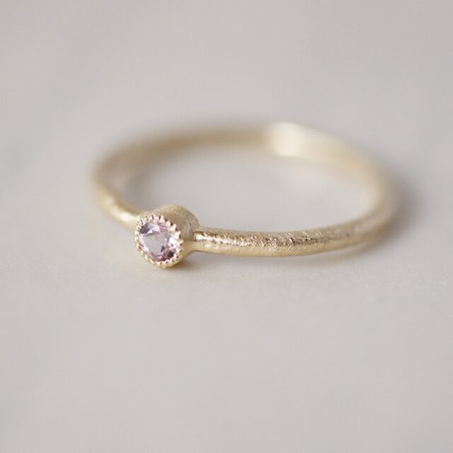 Morganite one stone ring{R050K10MN}の画像1枚目