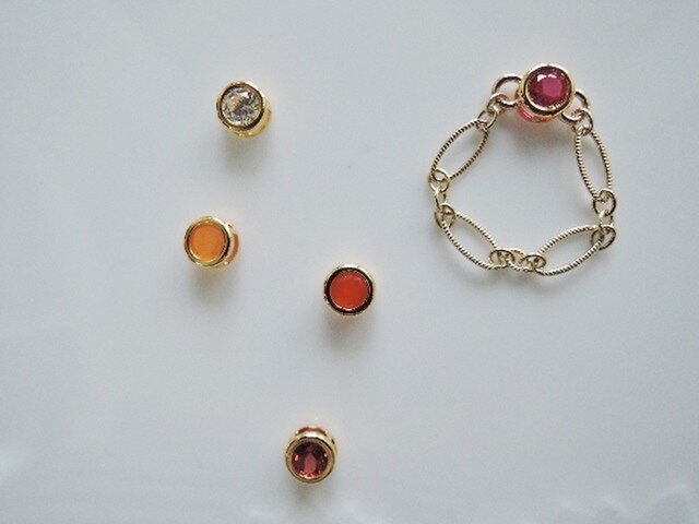 ☆14kgf ベゼルセッティング デザインチェーンリング698 | iichi