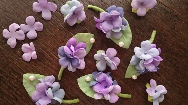 しずく きらり 紫陽花のブローチの画像1枚目