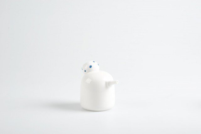 Blue Mushroom Hunting Pot 醤油差しの画像1枚目