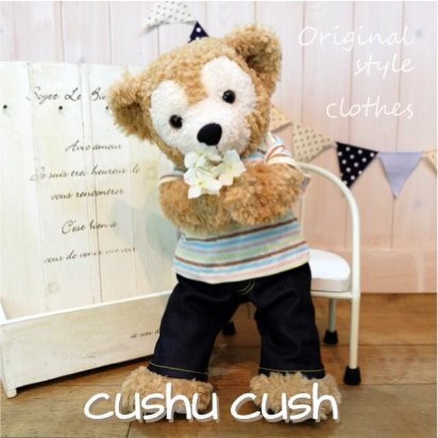 ダッフィーお洋服　Ｔシャツ＆デニムセット　184S