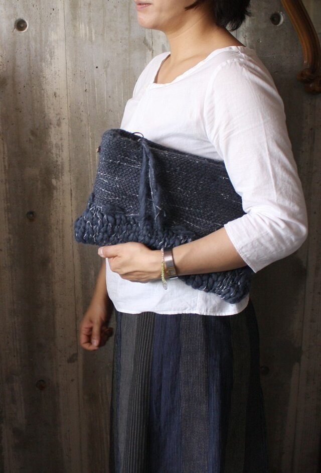 Knit woven Bagの画像1枚目