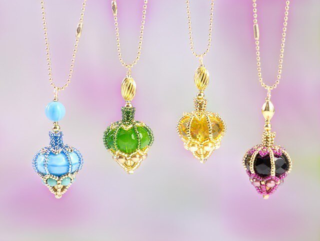 トパーズ色の香水瓶ネックレス・1503 | iichi 日々の暮らしを心地よく