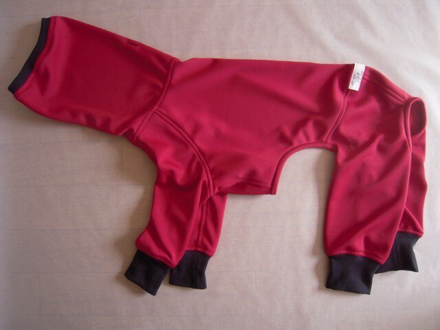 犬服 フルスーツ 濃い赤55cmの画像1枚目