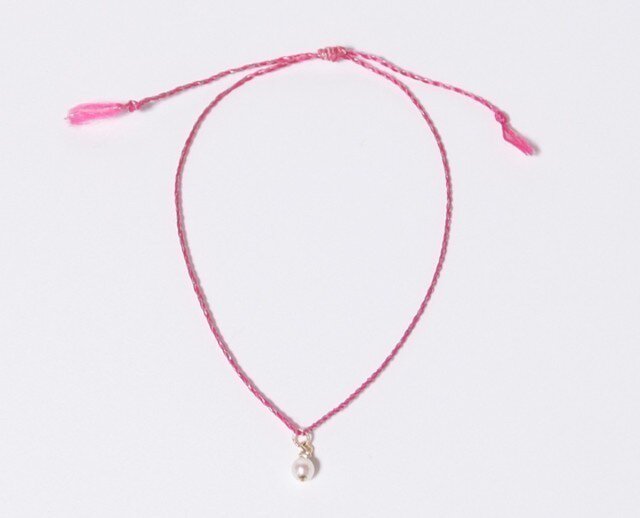 baby pearl thin bracelet /oの画像1枚目