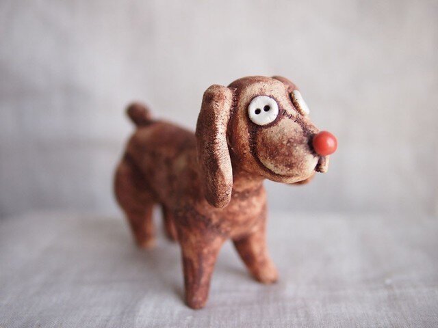 陶のぬいぐるみ（イヌのDoggy） | iichi 日々の暮らしを心地よくする