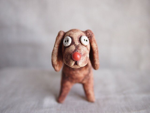 陶のぬいぐるみ（イヌのDoggy） | iichi 日々の暮らしを心地よくする
