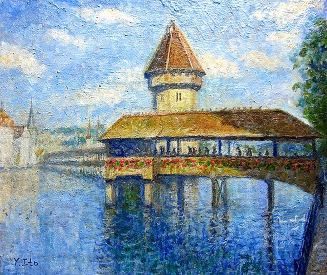 絵画 【水道橋】 Thirty-six Views of Mount Fuji: Nihonbashi Bridge in Edo