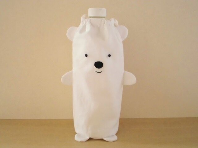 かわいい白くま型ペットボトルカバー Iichi ハンドメイド クラフト作品 手仕事品の通販