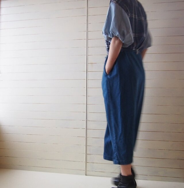 ネルシャツリメイク デニムワンピース | iichi 日々の暮らしを心地よく