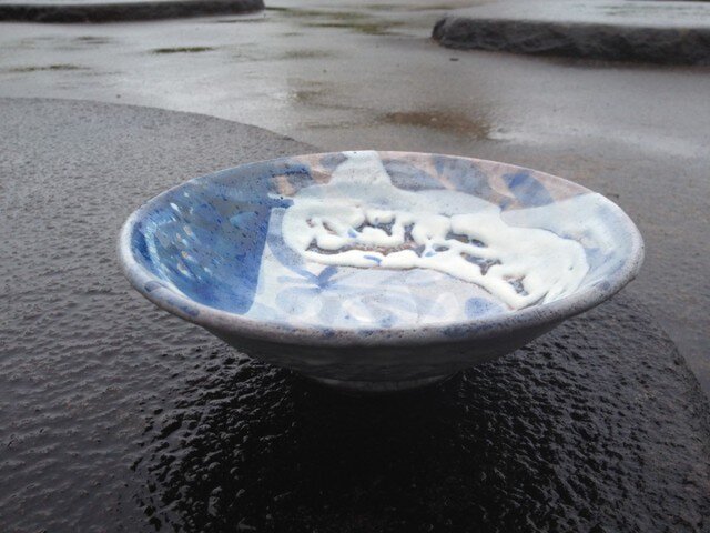 藁灰釉のパスタ・カレー皿の画像1枚目