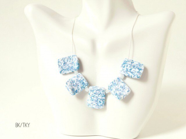 手作りビーズネックレス 涼 Iichi ハンドメイド クラフト作品 手仕事品の通販