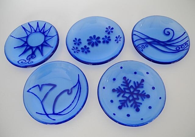 薄青の豆皿たち 四季篇の画像1枚目