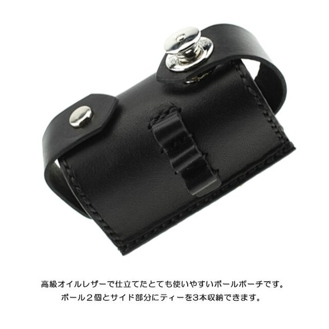 ゴルフボールかばん ゴルフボールケース ティーポーチ 黒色ブラック