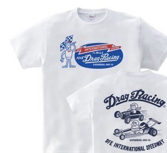 ドラッグ•レース 両面 150.160(女性M.L) Tシャツ 【受注生産品】の画像1枚目