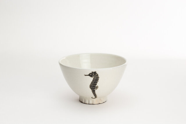 粉引茶碗(タツノオトシゴ)の画像1枚目