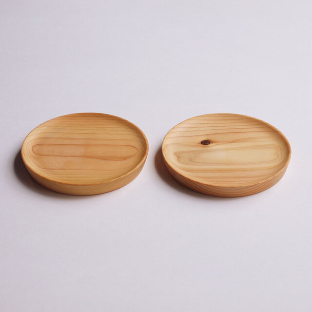 木製コースター 2枚セット ヒノキ材14 丸型 | iichi 日々の暮らしを