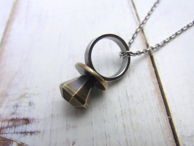 Jewel Candy Pendant (シルバー+真鍮)の画像1枚目