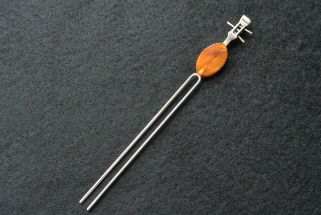 銀のかんざし 三味線 | iichi 日々の暮らしを心地よくするハンドメイド