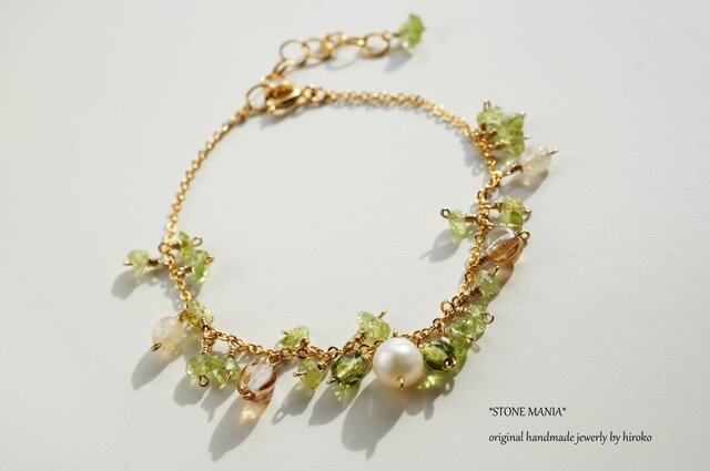 ペリドット ブレスレット Lady green bracelet B0028の画像1枚目