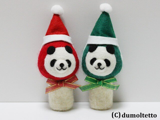 キノコパンダのクリスマス!マスコットセットの画像1枚目