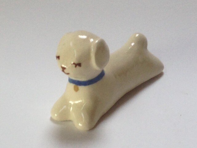 犬の箸置き 置物 青の首輪 Iichi ハンドメイド クラフト作品 手仕事品の通販