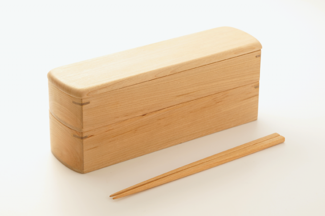 桜の木のお弁当箱 長方形 ２段 Iichi ハンドメイド クラフト作品 手仕事品の通販