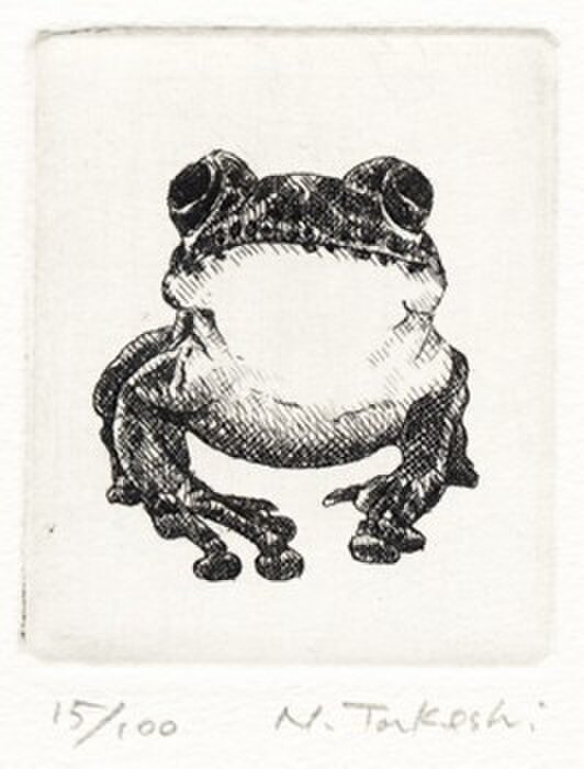 かえる・A / 銅版画 (額あり） | iichi 日々の暮らしを心地よくする