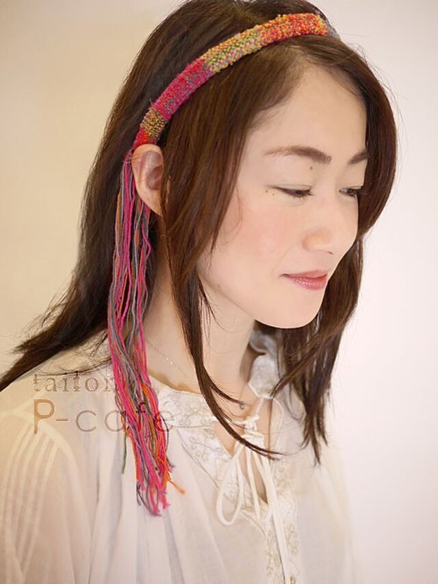さをり織 カチューム ヘアーバンドの画像1枚目